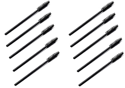 MAPPERZ Mascara Eyelash Wands Brush for Eyelash Extension Eyebrow and Makeup Color/ Makeup Brush Eyebrow Eyelash Comb Wand for Extension Makeup Brush Tool , Black