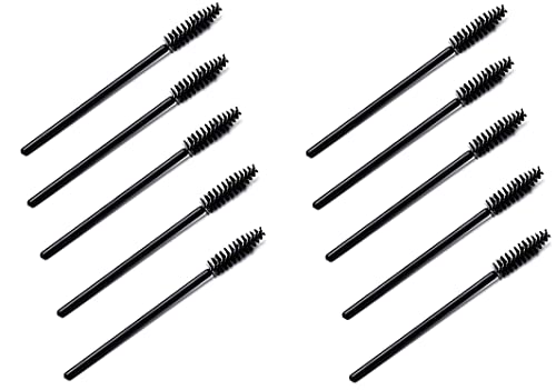 MAPPERZ Mascara Eyelash Wands Brush for Eyelash Extension Eyebrow and Makeup Color/ Makeup Brush Eyebrow Eyelash Comb Wand for Extension Makeup Brush Tool , Black