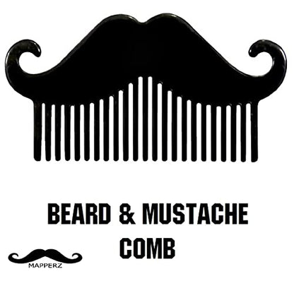MAPPERZ Beard Comb/Moustache Shaping and Styling Comb For Men, Hair & Beard Pocket Comb