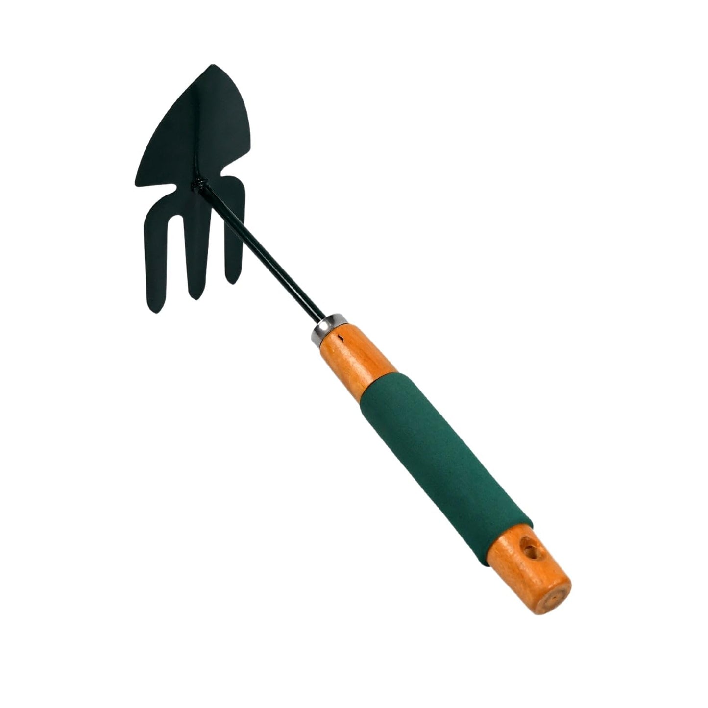 MAPPERZ Double Hand Hoe Gardening Tool with Wooden Handle 2 in 1 Hand Hoe for Precise Cultivation