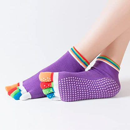 MAPPERZ Non Slip Yoga Socks, Anti-Skid Grip Pilates, Barre, Random Color