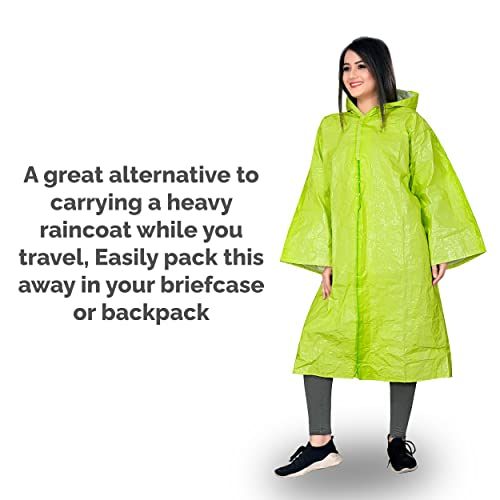 MAPPERZ Unisex Waterproof Long PVC Raincoat with Hood Bike Rain Suit Rain Jacket Suit, Multicolor, Free Size