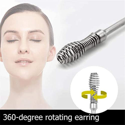 MAPPERZ ear cleaning tool/ear wax cleaner/Ear Scoop Picking Tool Stainless Steel / 6 Piece Ear Cleaner Tool/Ear Curette Safety Cleaner with Brush and Storage Box - Set of 6 (Silver)