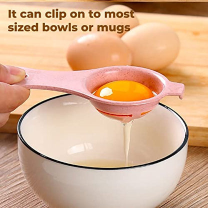MAPPERZ Re-usable Egg Separator Egg Yolk Separator Egg Yolk Separator Egg White Separator Plastic- (White)