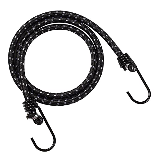 MAPPERZ Multipurpose Flexible Stretchable Elastic Bungee Rope with Metal Hooks/ Cord Hanging Clothes/ Tying Behind Bikes/ Luggage Strap - Multicolor (2)