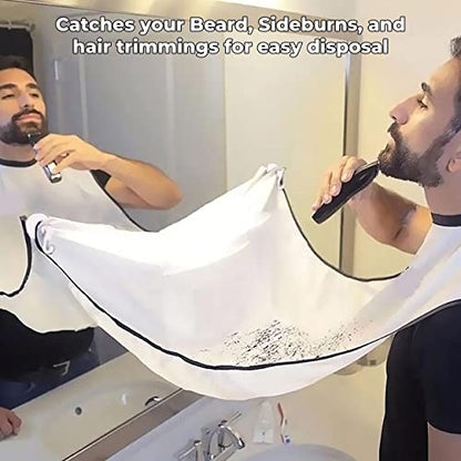 MAPPERZ Hair Cutting Sheet Apron Cape for Salon Use Hair Cloth Waterproof Cape (White)
