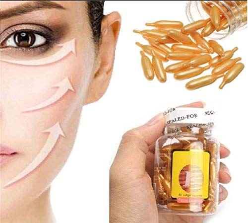 Mapperz Anti-aging Aloe Vera and Vitamin E Anti Wrinkle Serum Spot Acne Removing Whitening Moisturizing Cream Essence Facial Face Care Oil, 60 Soft Gel Capsules