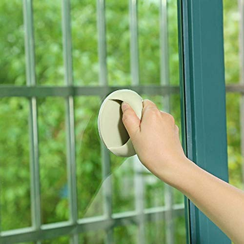 MAPPERZ Self Adhesive Peel and Stick Plastic Handles Pull knob for Sliding Door, Drawer, Window, Commode and Cupboard Cabinet