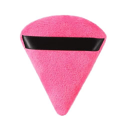 MAPPERZ Powder Puff Face Soft Triangle Makeup Puff for Loose Powder Body Powder, Wedge Shape Velour Cosmetic Sponge for Contouring, Under Eyes and Corners, Beauty Makeup Tools, Small Size, Pack Of 2