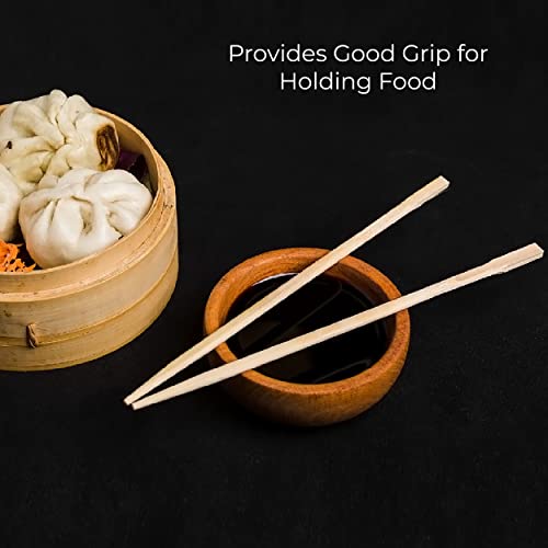 MAPPERZ Natural Bamboo Reusable Chopsticks for Sushi, Noodles, Fried Rice (24 cm, Brown, Set of 10)