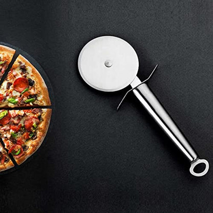 MAPPERZ Stainless Steel Pizza Cutter/ Pastry Cake Slicer/ Sandwich Bread Cutter/ Sharp Wheel Type
