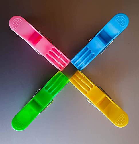 MAPPERZ Heavy Duty Cloth Hanging Clips/ Cloth Peg for Cloth Drying - Multicolor (Set of 12)
