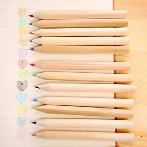 MAPPERZ Pencil Colors 12 Shades Color Pencil with Sharpener For Kids Drawing Artist Beginners Stationary Gift