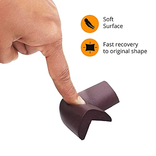 MAPPERZ L Shape Baby Child Clear Corner Protector Safety Cushion Table Desk Bed Edge Guards (Pack of 8)