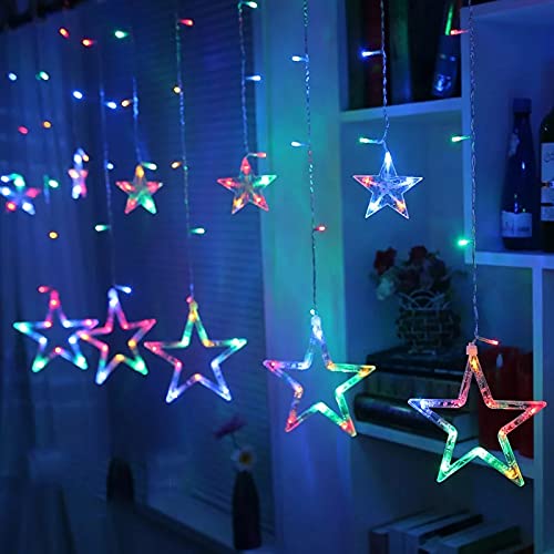 MAPPERZ Led Serial String Lights for Home Decore Copper Wire 12 Stars 138 led Lights for Birthday Festive Decore