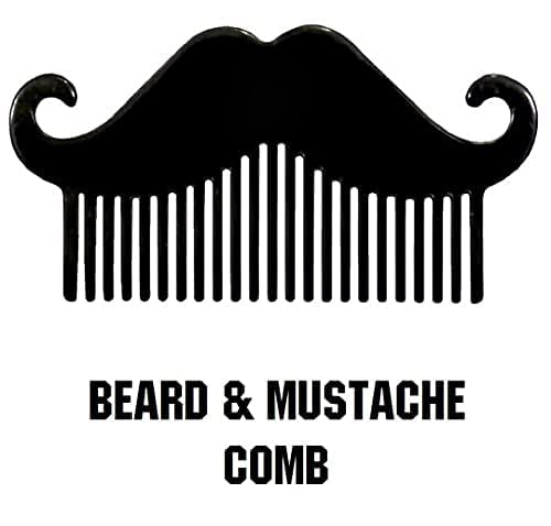 MAPPERZ Beard Shaper Comb And Beard Comb/Styling Comb For Men And Moustache Shaping - Black