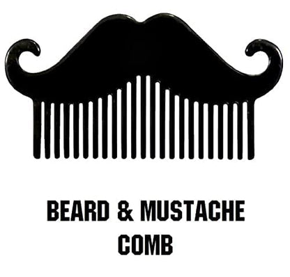 MAPPERZ Beard Shaper Comb And Beard Comb/Styling Comb For Men And Moustache Shaping - Black