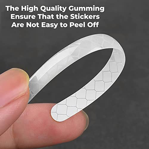 MAPPERZ 20pcs 3D Reflective Wheel Tire Rim Stripe Sticker for Car Motorcycle Cycling Bike Bicycle Night Safety Stripe Universal Anti-Scratch Reflective Rim Stickers -