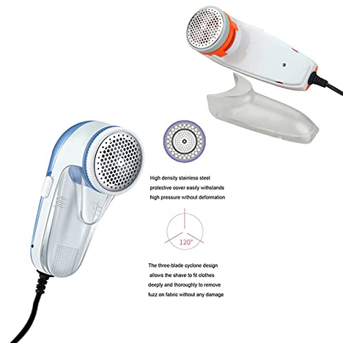 MAPPERZ Fabric Shaver, Portable Electric Lint Remover, Remove Pills Balls Bobbles from Fabric Clothes, Furniture Shaver, Sweater Pill Defuzzer, Carpet, Curtain, AC220V Plug & Play, Brush Included
