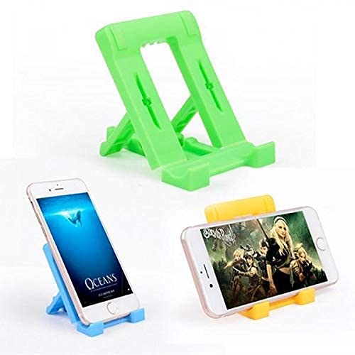 MAPPERZ Universal Multi-Angle Plastic Mobile Phone Stand/Smartphone Holder Stand for Home - Multicolor (Pack of 2)