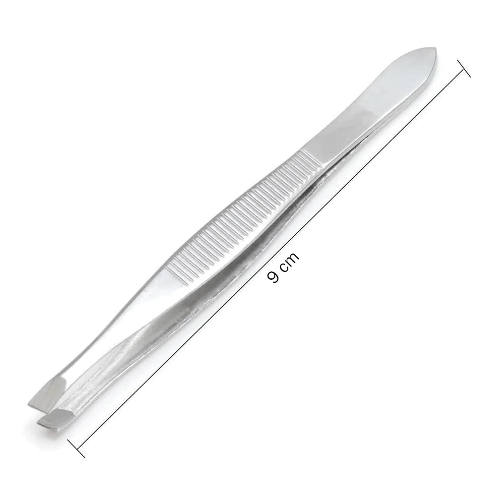 MAPPERZ Stainless Steel Tweezers for Eyebrows, Hair Plucker, Eyebrow, Upper Lips, Nose Hair Remover | Essential Beauty Tool, Splinter for Daily Beauty Routine