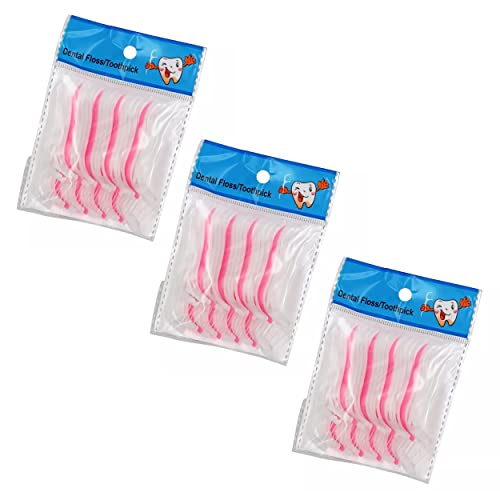 MAPPERZ Oral Care 3 in 1 Tooth Cleaning Dental Floss Toothpicks Plastic Set for Fresh Breath and Healthy Gums- 20 Piece (White) (3)