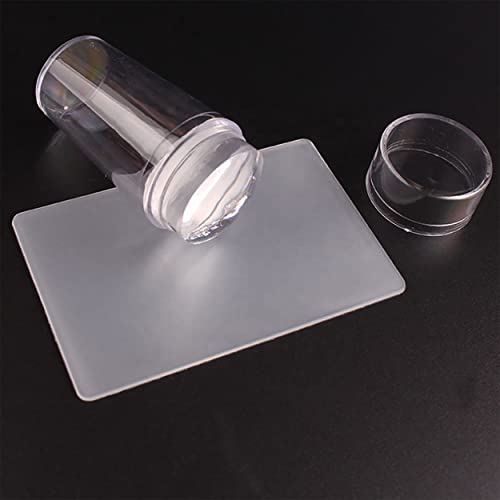 MAPPERZ Nail Art Stamper, Clear Silicone Stamping Jelly with Scraper, Transparent Visible Body, No Misplacement for DIY Nail Decor with Scrapers Nail Stamper Kit, Transparent, Pack Of 1