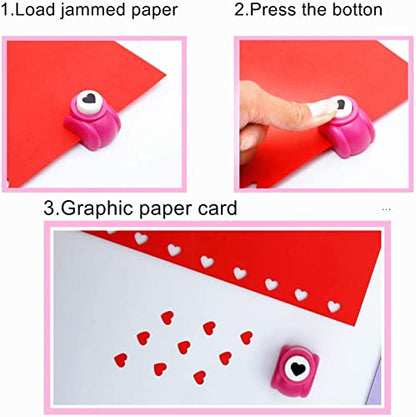MAPPERZ Paper Punches Set, Mini Paper Punch Image Hole Cutters for Scrapbooks Albums Photos Cards and DIY Handcrafts for School Projects and Other Craft