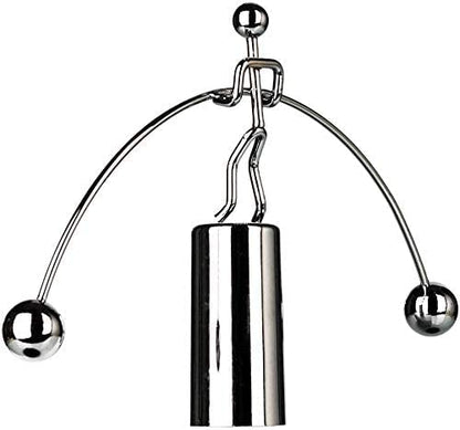 MAPPERZ Innovative Mini Steel Balance Toy Weightlifter Swing Kinetic Art Balance Toy Balancing Decompressive Science Psychology Home Office Decor Desk Decor Toy Table Ornament Gift, Pack of 1