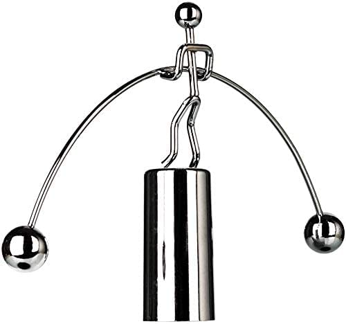MAPPERZ Innovative Mini Steel Balance Toy Weightlifter Swing Kinetic Art Balance Toy Balancing Decompressive Science Psychology Home Office Decor Desk Decor Toy Table Ornament Gift, Pack of 1