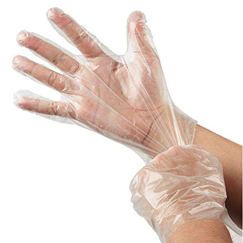 MAPPERZ Disposable Transparent Hand Gloves Free Size Pack of 100 (Pair 50)