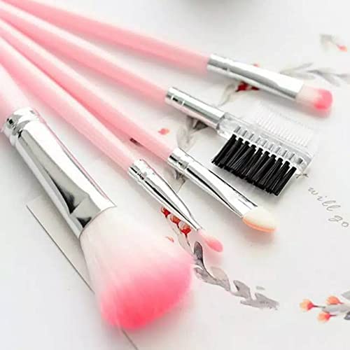 Mapperz Make Up Brush Set | Synthetic Makeup Brush Set Foundation Blending Blush Face Powder (Pack of 5) (Multi colour) S