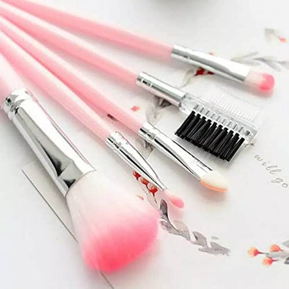 Mapperz Make Up Brush Set | Synthetic Makeup Brush Set Foundation Blending Blush Face Powder (Pack of 5) (Multi colour) S