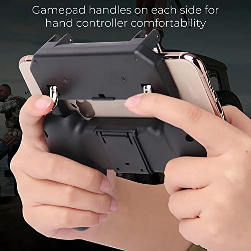 MAPPERZ Mobile Controller L1R1 Mobile Game Trigger Gamepad 4 Finger Shooting Sensitive Controller with Joystick Conductive Stretchable Gaming, Pack Of 1