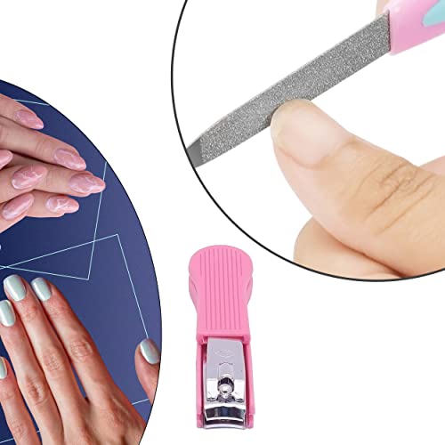 MAPPERZ 48 Nail Glitter, 100 Trsaansparent Nails, 2 Nail Filer, 2 Small Size Glue, 10 Nail Tape, 15 Nail Brush, 1 Nail Cutter, 1 Nail Cleaning Brush, 1 Nail Stamp Wth Scraper, 24 Sheets Nail Sticker