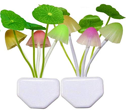 MAPPERZ Mushroom Shape Magic Night Light Lamp/Smart Night Bulb with Plug for Bedroom, Home Decoration (Pack of 1)