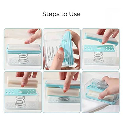 MAPPERZ Soap Dish with Drain Multifunctional Soap Dish Soap Cleaning Storage Foaming Box for Home Bathroom Kitchen Keep Soap Dry& Easy to Clean