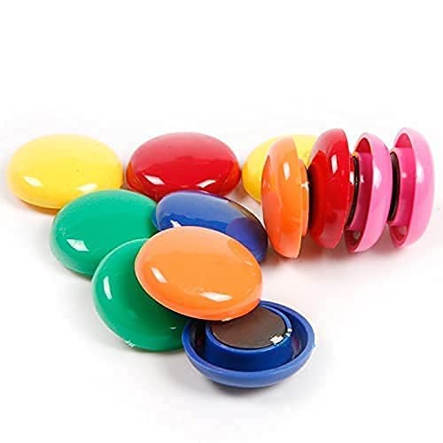 MAPPERZ Colourful Magnet Buttons for Fridge/ Magnetic Whiteboard/ Stick Notes, Photos, Charts and More - Multicolor