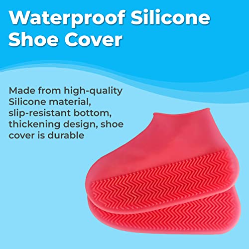 MAPPERZ Unisex Silicon Anti Slip Water Resistant Overshoes/Shoe Cover for Rain/Protector Shoe Rain Cover for Men, Women - Multicolor