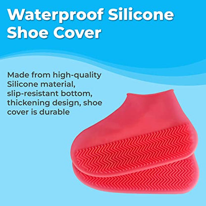 MAPPERZ Unisex Silicon Anti Slip Water Resistant Overshoes/Shoe Cover for Rain/Protector Shoe Rain Cover for Men, Women - Multicolor