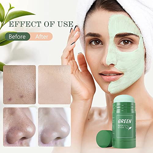 MAPPERZ Green Tea Mask Stick for Face, Blackhead Remover with Green Tea Extract, Green Mask Stick for Face Moisturizing, Dry Skin Face Moisturizer, Pack Of 1