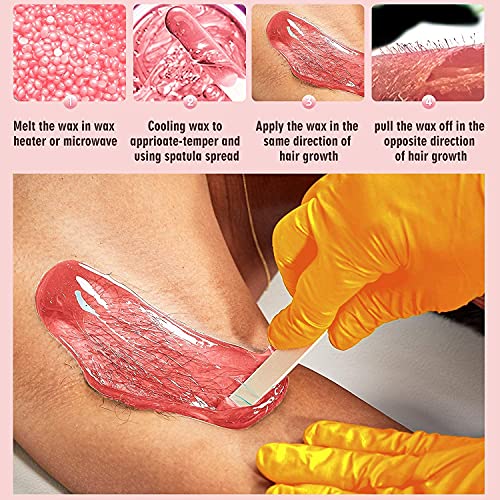 MAPPERZ Hard Wax Beans Hair Removal for Painless Hair Removal, Depilatory Waxing for Face, Eyebrow, Back, Chest, Under Arms, Bikini Areas, Legs (1 Kg)