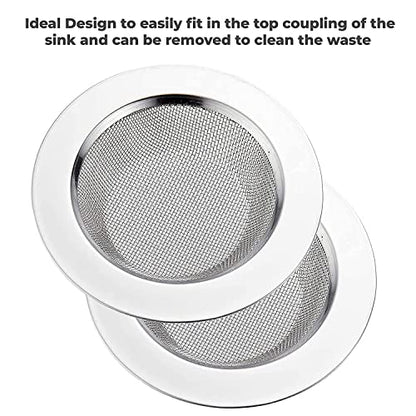 MAPPERZ Non Stick Stainless Steel Sink Strainer Kitchen Drain Basin Basket Filter Stopper Drainer / Jali