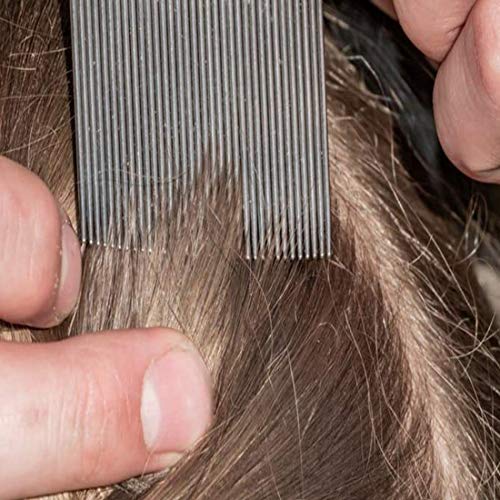 MAPPERZ Lice Comb with Metal Teeth/Nit Lice Egg Removal Stainless Steel Metal/Nit and Egg Remover - Multicolor