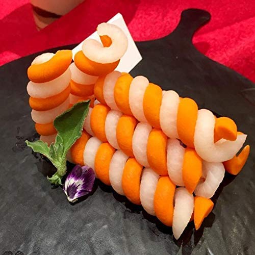 MAPPERZ Kitchen Plastic Vegetables Spiral Cutter Spiral Knife Spiral Screw Slicer - Multicolor