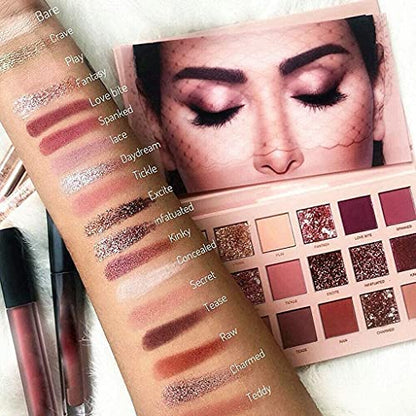 Mapperz Professional Nude Eyeshadow Palette 18 New Color Ingredients with silky Shine for