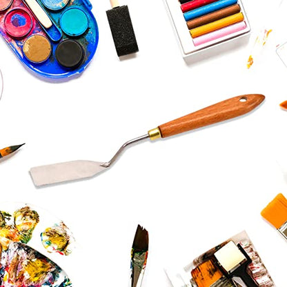 MAPPERZ Stainless Steel Artists Palette Knife Spatula Palette Knife Painting Mixing Scraper Thin and Flexible Art Tools for Oil Painting Acrylic Mixing