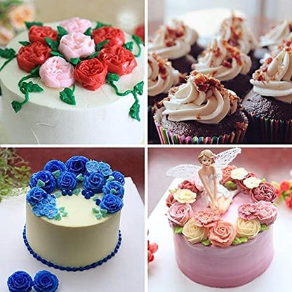 MAPPERZ Stainless Steel Reusable & Washable Cake Decoration Set Piping Steel Nozzles (Pack of 6)