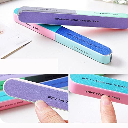 MAPPERZ 7-Sided Nail Buffer, Shiner, Filer for Manicure, Nail Buffer Block for Home and Salon Use - Pack of 2