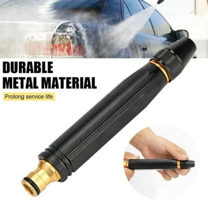 MAPPERZ Copper High Pressure Water Spray Gun, Adjustable Water Pressure Booster Jet Spray Gun, High Pressure, for Bike, Car, Pets, Garden, Floor - Window Cleaning Hose Pipe Spray Water Gun, Pack 1